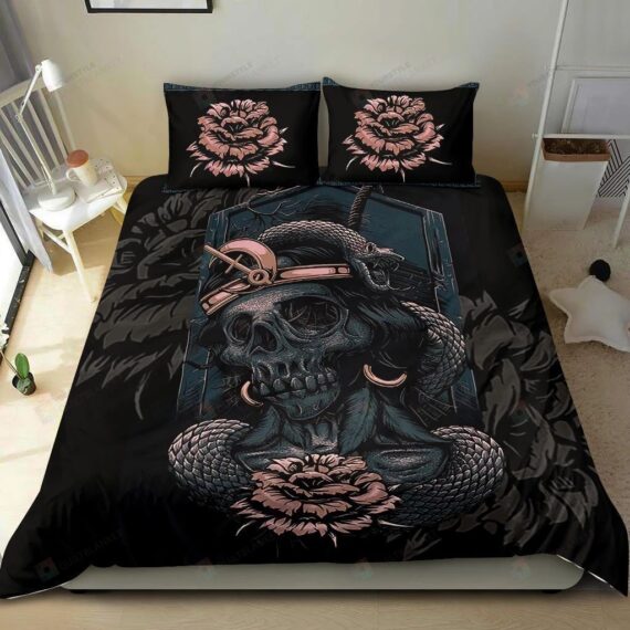 Personalized Bedding Set - Skull Native American Cotton Spread Included 1 Soft Duvet Cover or Quilt and 2 Lightweight Breathe Pillowcases