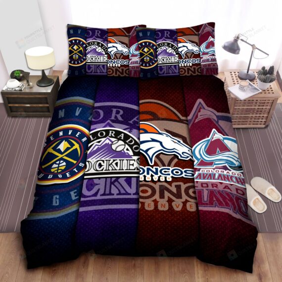 Personalized Bedding Set - Sports Colorado Sport Teams Spread Included 1 Soft Duvet Cover or Quilt and 2 Lightweight Breathe Pillowcases