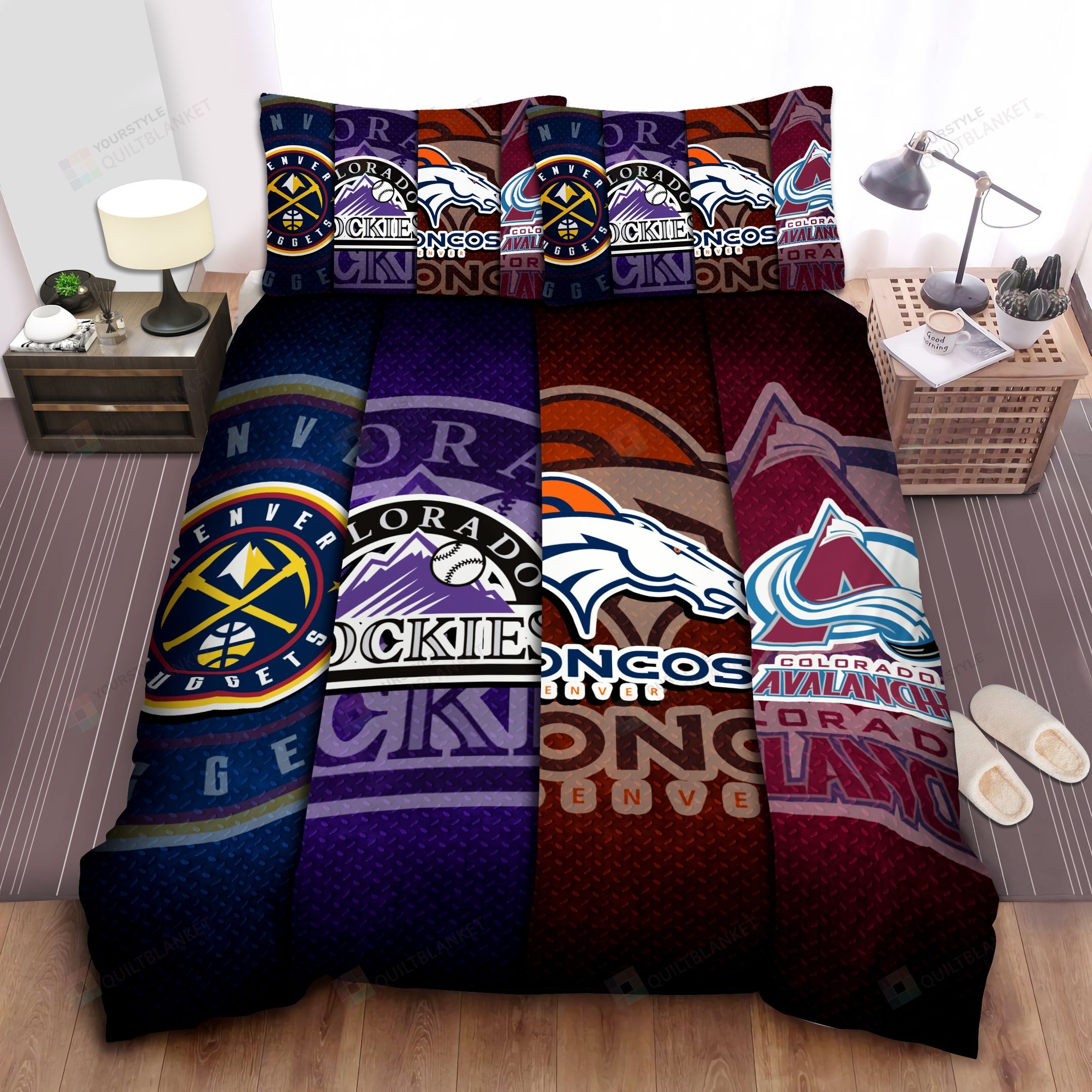 Personalized Bedding Set - Sports Colorado Sport Teams Spread Included 1 Soft Duvet Cover or Quilt and 2 Lightweight Breathe Pillowcases