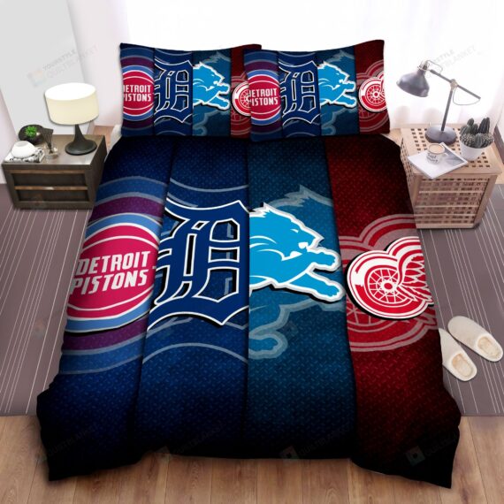 Personalized Bedding Set - Sports Michigan Sport Teams Spread Included 1 Soft Duvet Cover or Quilt and 2 Lightweight Breathe Pillowcases