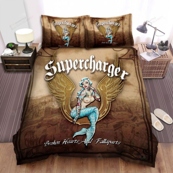 Personalized Bedding Set - Supercharger Broken Hearts Fallaparts Spread Included 1 Soft Duvet Cover or Quilt and 2 Lightweight Breathe Pillowcases