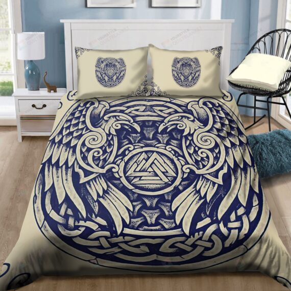 Personalized Bedding Set - The Viking Eagle Cotton Spread Included 1 Soft Duvet Cover or Quilt and 2 Lightweight Breathe Pillowcases