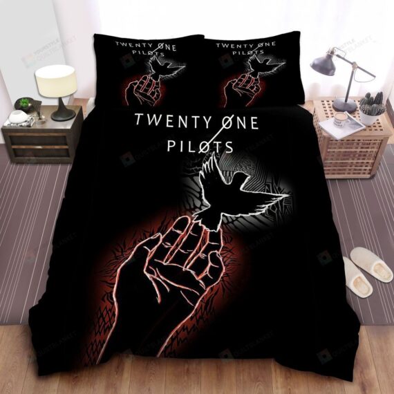 Personalized Bedding Set - Twenty One Pilots Oh Ms Believer Lyrics Illustration Spread Included 1 Soft Duvet Cover or Quilt and 2 Lightweight Breathe Pillowcases