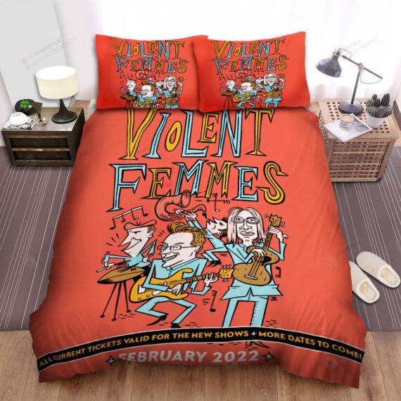 Personalized Bedding Set - Violent Femmes Spread Included 1 Soft Duvet Cover or Quilt and 2 Lightweight Breathe Pillowcases