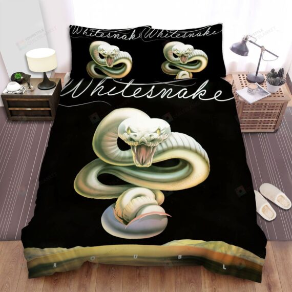Personalized Bedding Set - Whitesnake Trouble Spread Included 1 Soft Duvet Cover or Quilt and 2 Lightweight Breathe Pillowcases