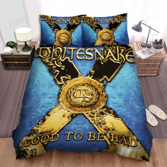 Personalized Bedding Set - Whitesnake X Spread Included 1 Soft Duvet Cover or Quilt and 2 Lightweight Breathe Pillowcases