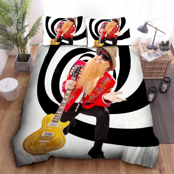 Personalized Bedding Set - Zz Top Billy Gibbons Jacket Spread Included 1 Soft Duvet Cover or Quilt and 2 Lightweight Breathe Pillowcases