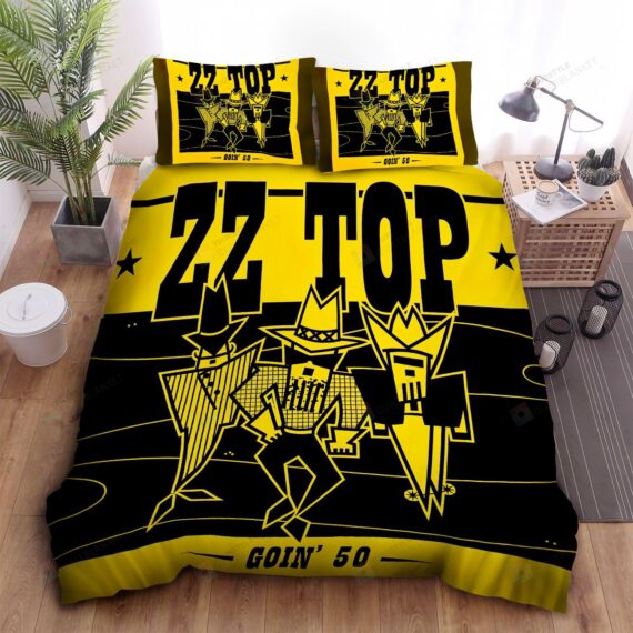 Personalized Bedding Set - Zz Top Going Poster Spread Included 1 Soft Duvet Cover or Quilt and 2 Lightweight Breathe Pillowcases