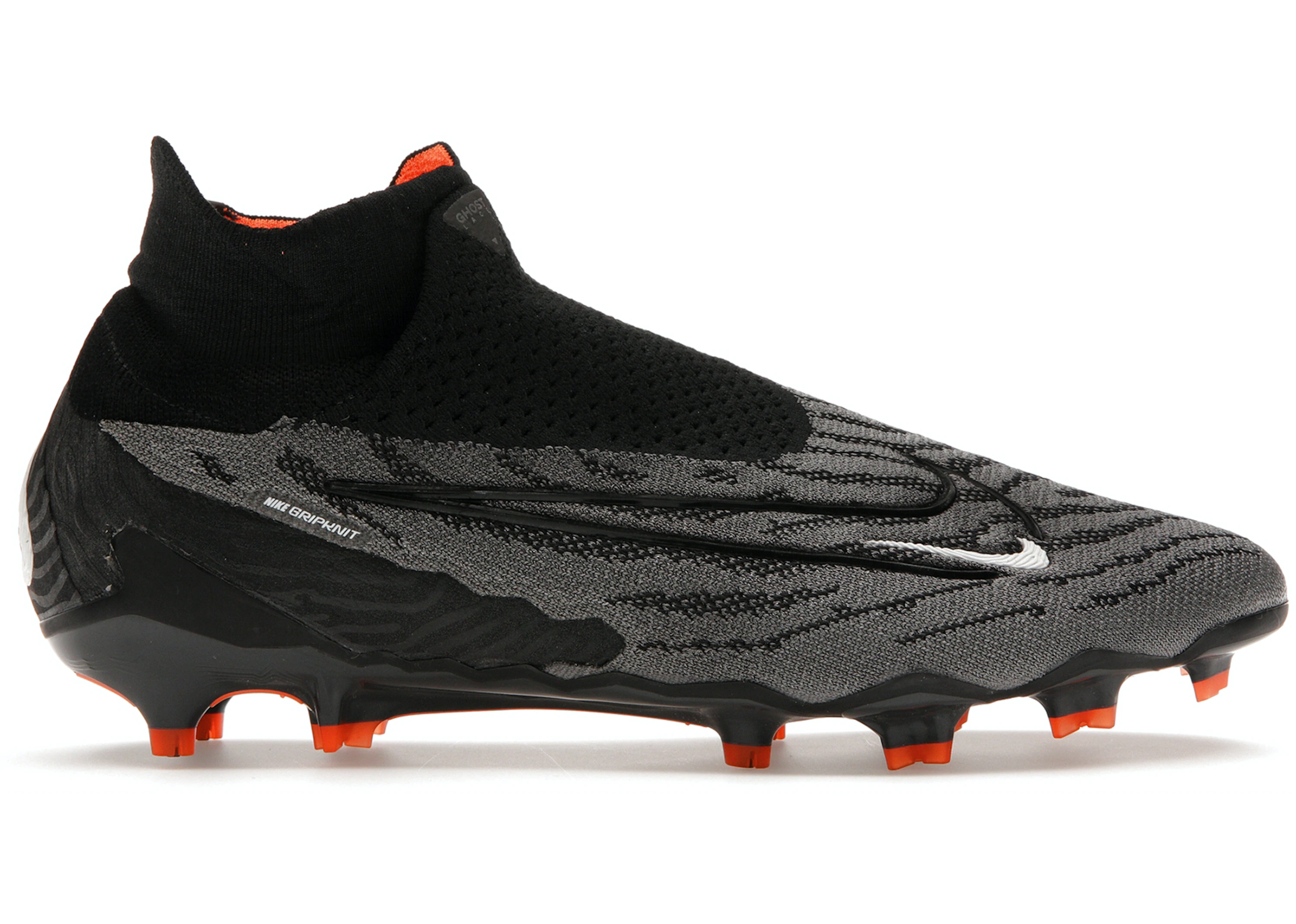 Nike Gripknit Phantom GX Elite Dynamic Fit FG Black Dark Smoke Grey Total Orange