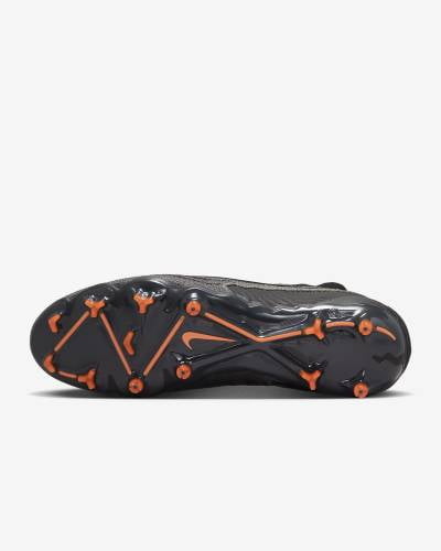 Nike Gripknit Phantom GX Elite Dynamic Fit FG Black Dark Smoke Grey Total Orange