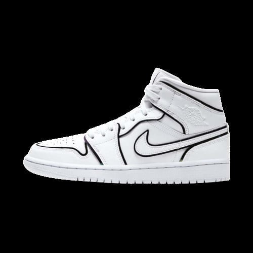 women's air jordan 1 mid se iridescent trim
