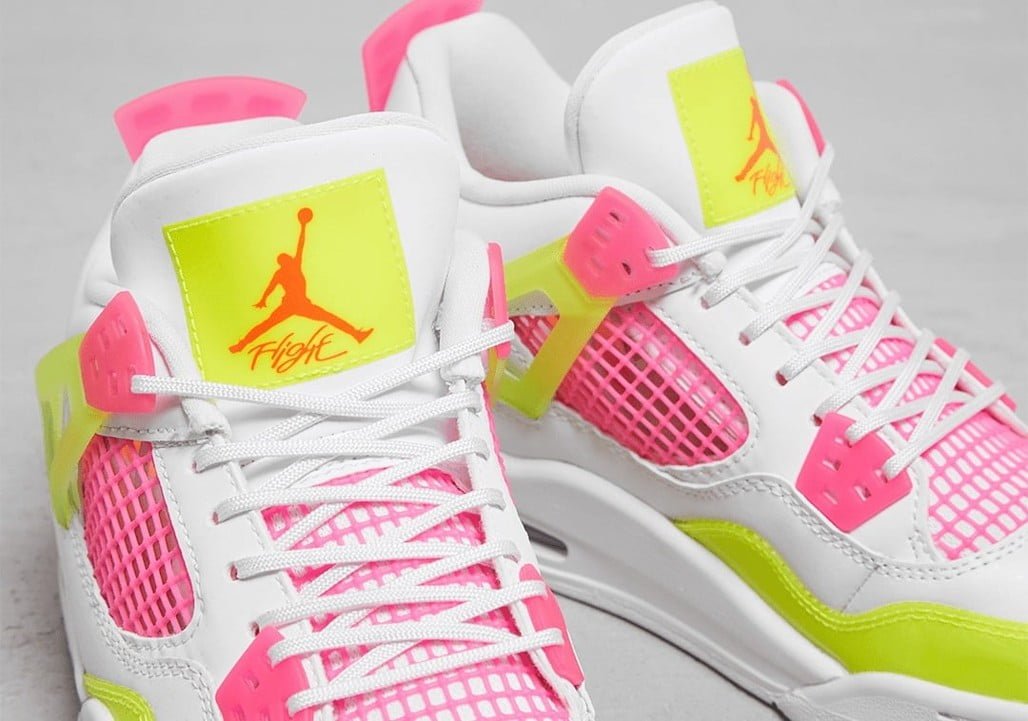 Air Jordan 4 Retro White Lemon Pink GS