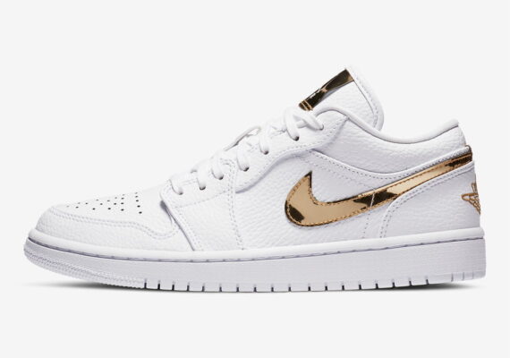 Jordan 1 Low White Metallic Gold (Women’s)