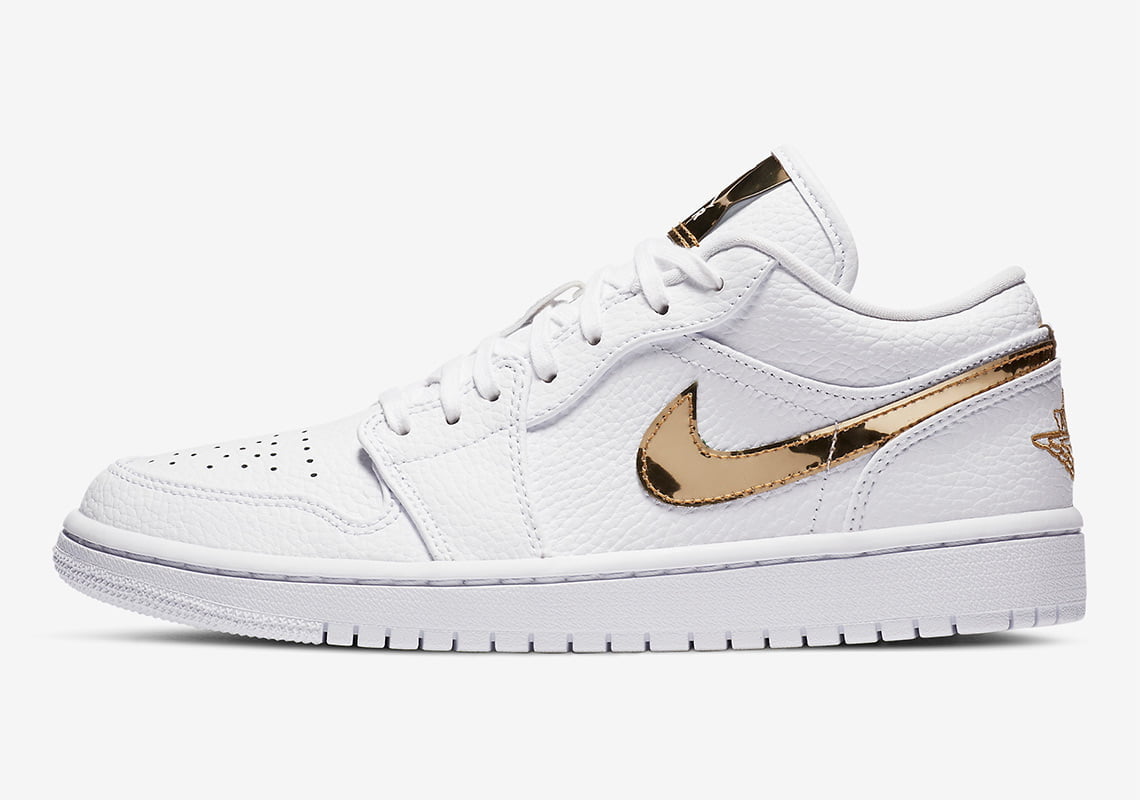 Jordan 1 Low White Metallic Gold (Women’s)