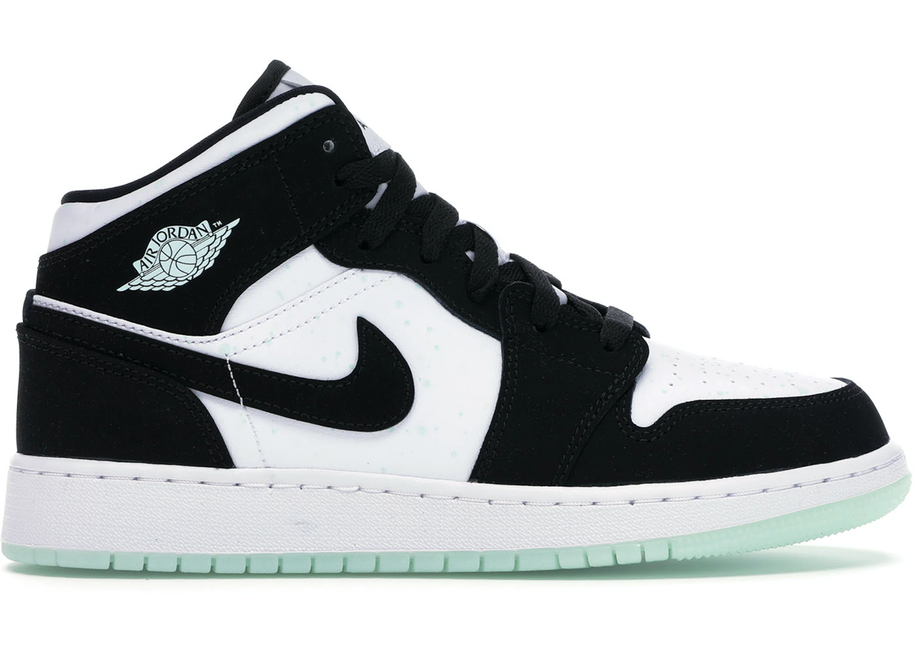 Jordan 1 Mid White Black Teal Tint (GS)