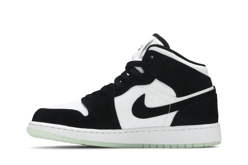 Jordan 1 Mid White Black Teal Tint (GS)
