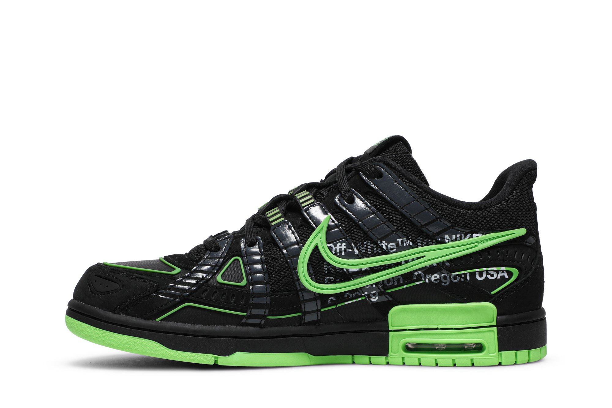 Rubber Dunk x Off White Green Strike