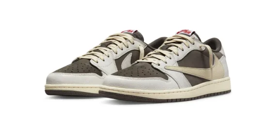 Jordan 1 Low x TraviScott Sail and Ridgerock Reverse Mocha